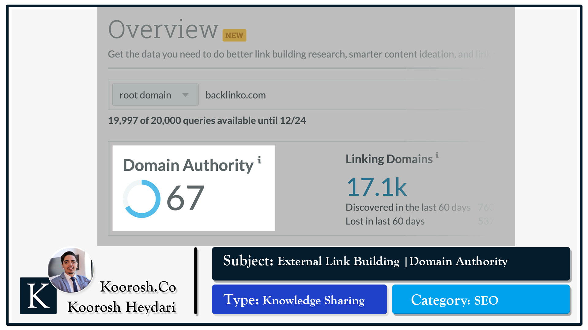 اعتبار سایت بالا باشد (Authority of the Site)