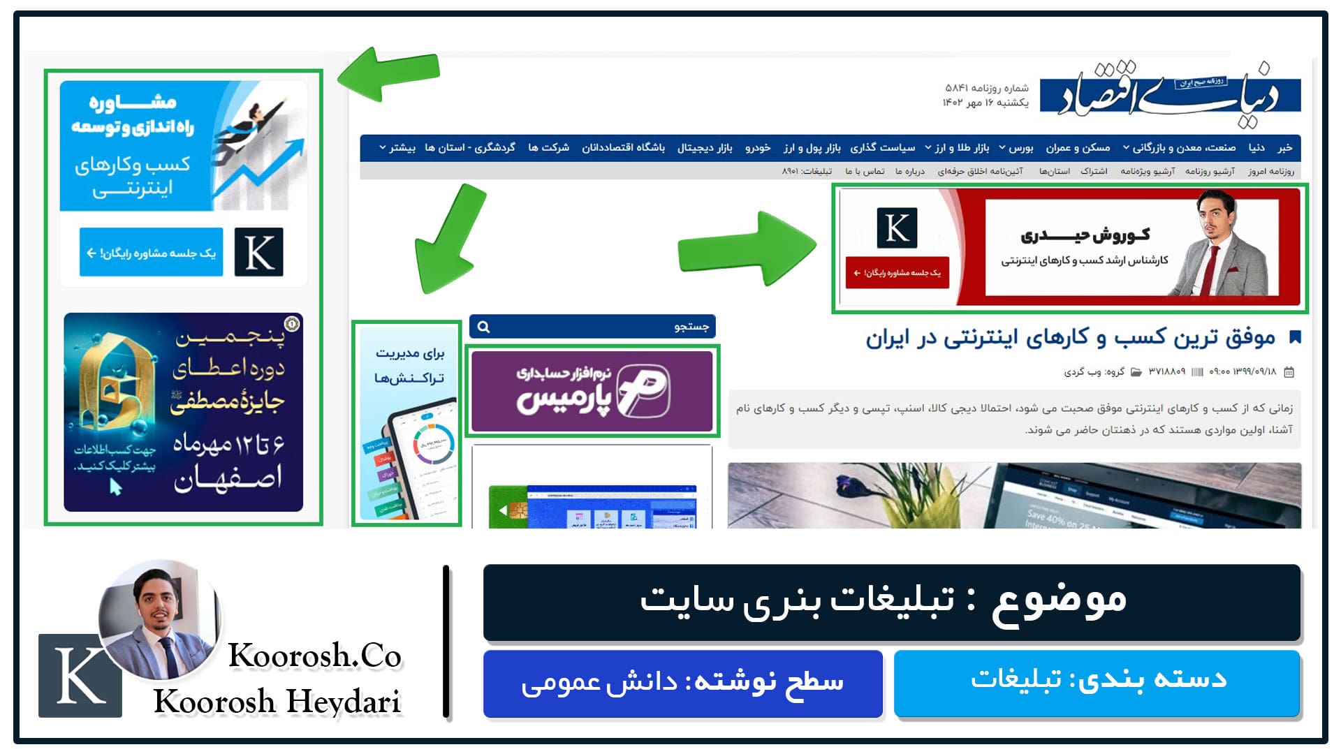 راهنمای تبلیغات بنری سایت راهنمای تبلیغات بنری سایت